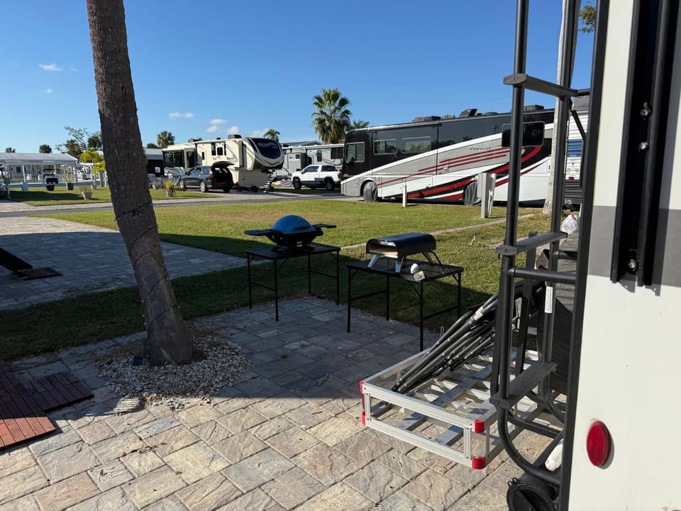 Patio, BBQ facilities, Seating area