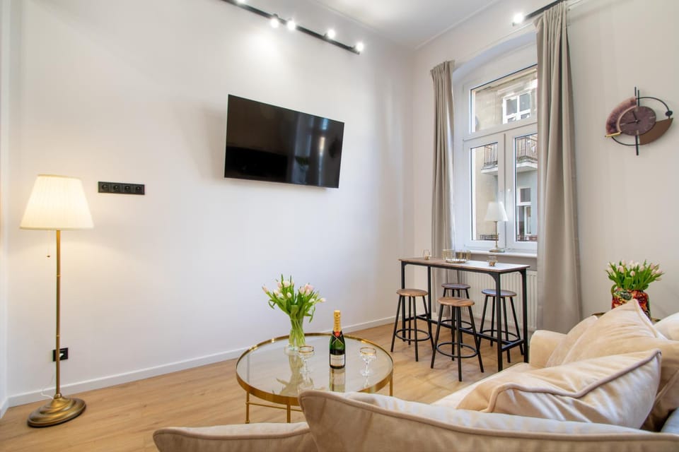 Vintage Grey Apartment MTP Sala Ziemi Stare Zoo Apartment in Poznan