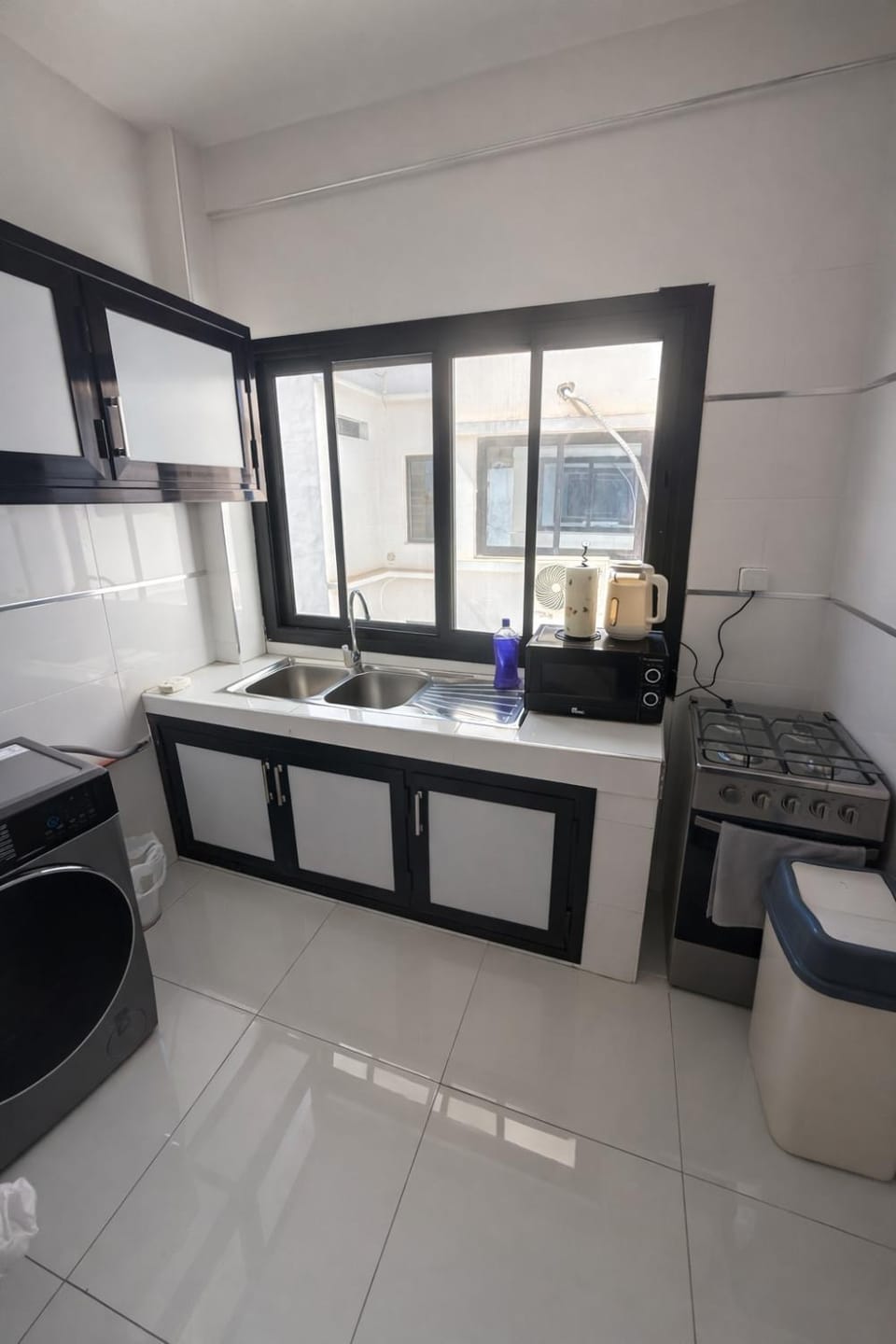 stove, washing machine, kitchen