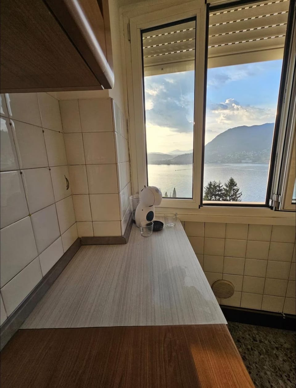 Lake Como Sunset Balcony Panoramic View in Blevio Apartment in Como