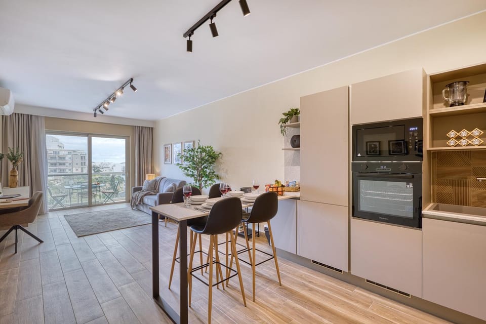 Living room, kitchen