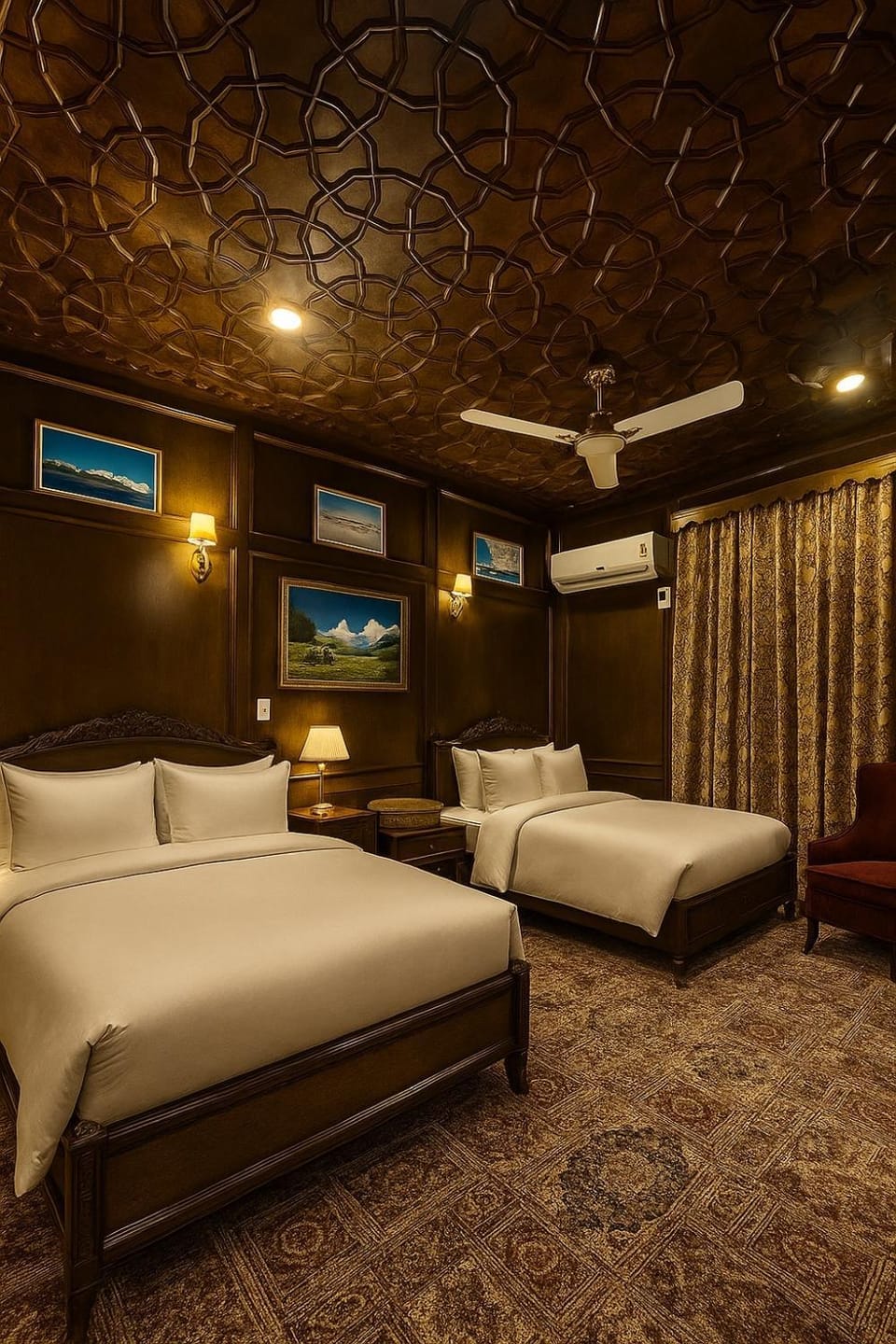 Bed, air conditioner