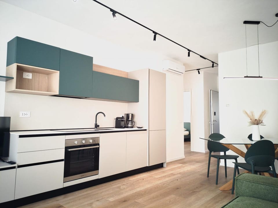 Kitchen or kitchenette, Living room, kitchen, air conditioner