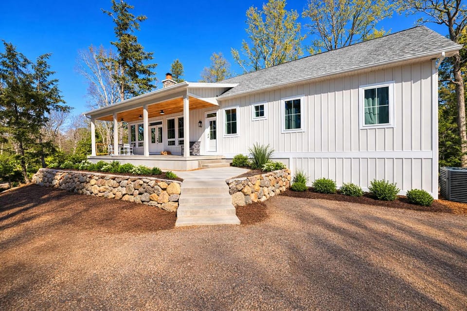 PrivateLakeMichiganBeach StunningViews TrulyNorth House in Lake Township