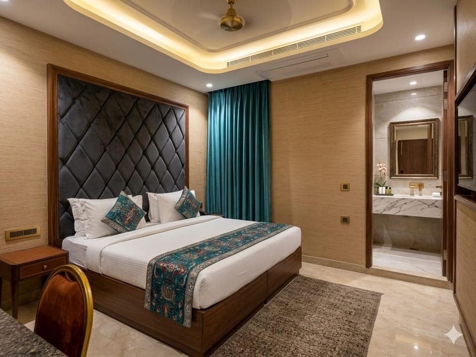 Bed, Bathroom, Photo of the whole room, Bedroom, towels