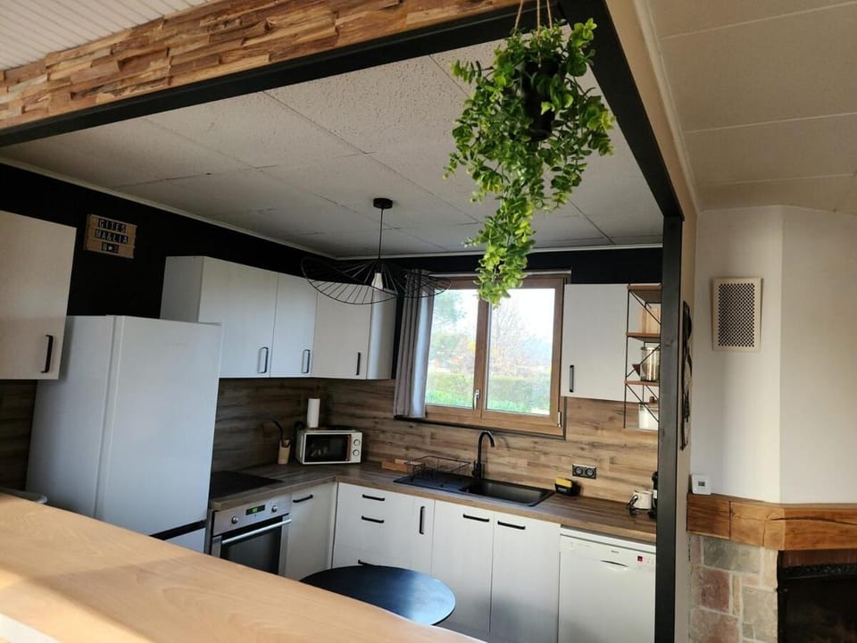 Kitchen or kitchenette, dishwasher, oven, stove