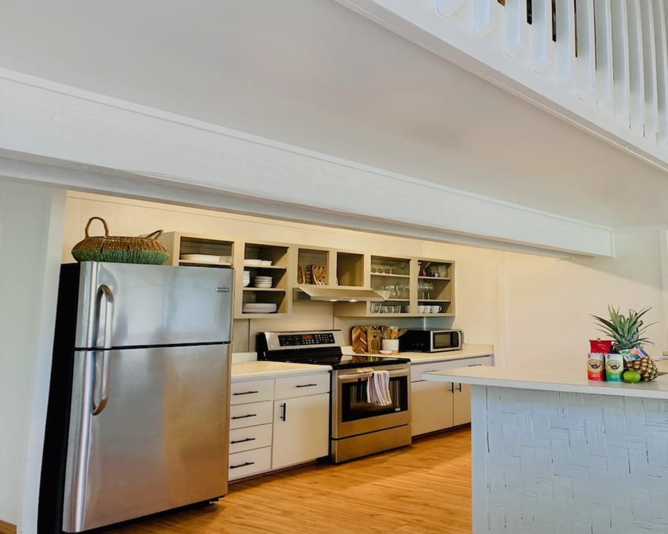 Kitchen or kitchenette, oven, stove