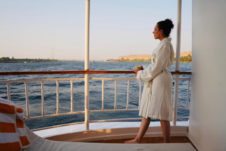 Zahra Al-Nile Luxury Dahabiya Docked boat in Egypt