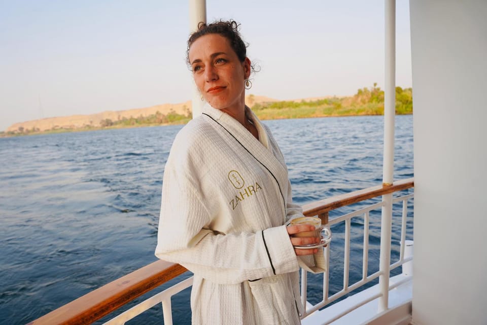 Zahra Al-Nile Luxury Dahabiya Docked boat in Egypt