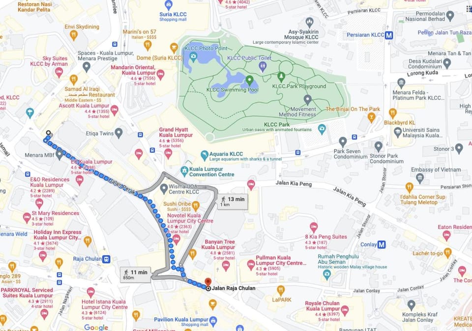 LOT163 footwalk to PETRONAS twin tower by Zen Glo Apartment in Federal Territory of Kuala Lumpur