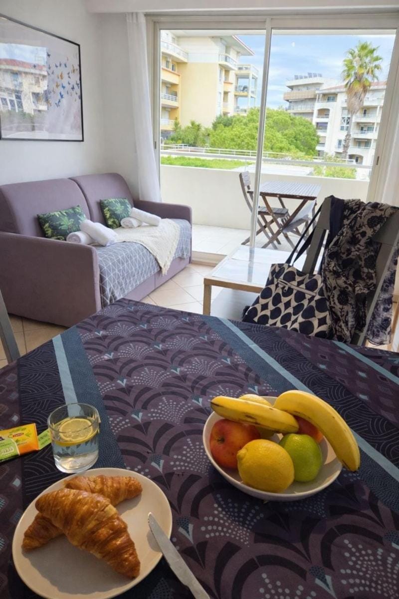 Marine Les Pins - T2, 4P, Terrasse, PK, Plages Apartment in Antibes