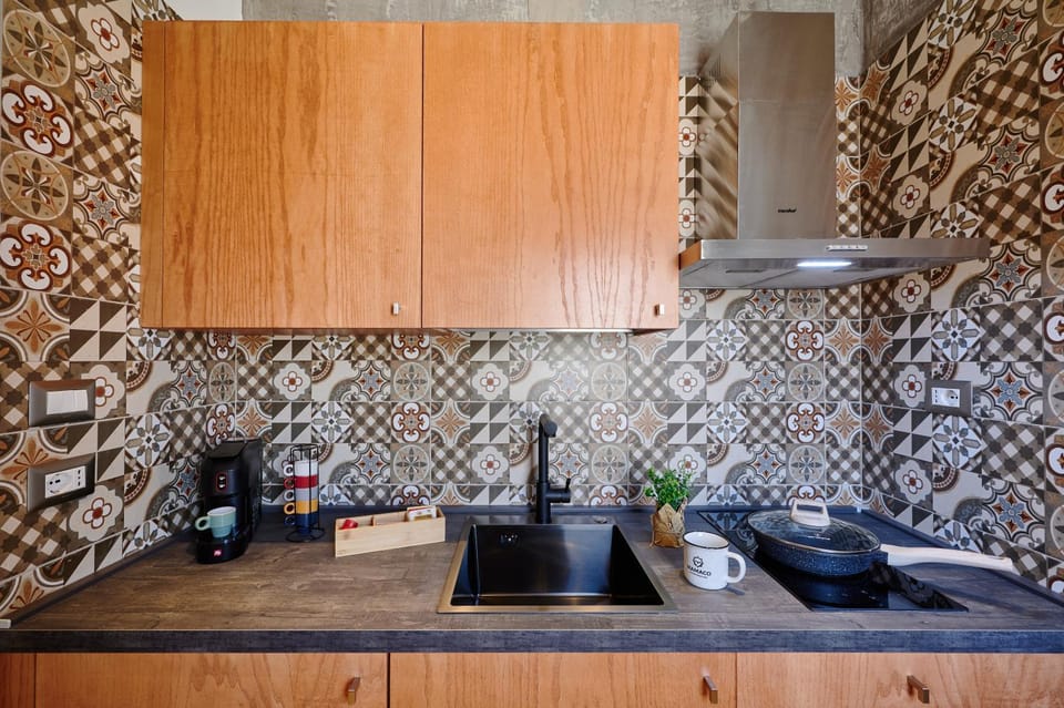 Kitchen or kitchenette, stove, kitchen
