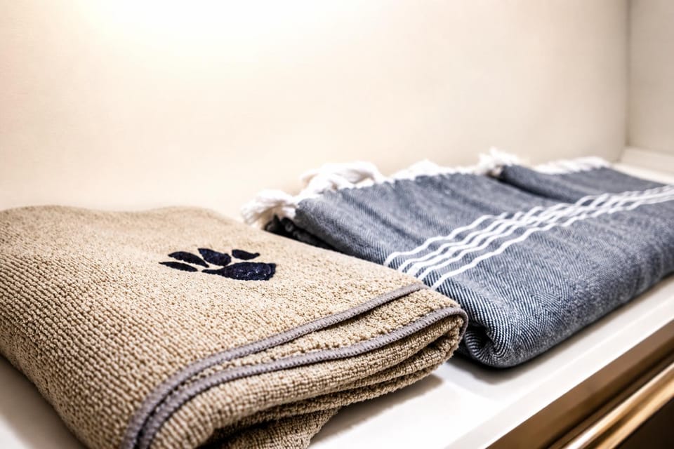 pet friendly, towels