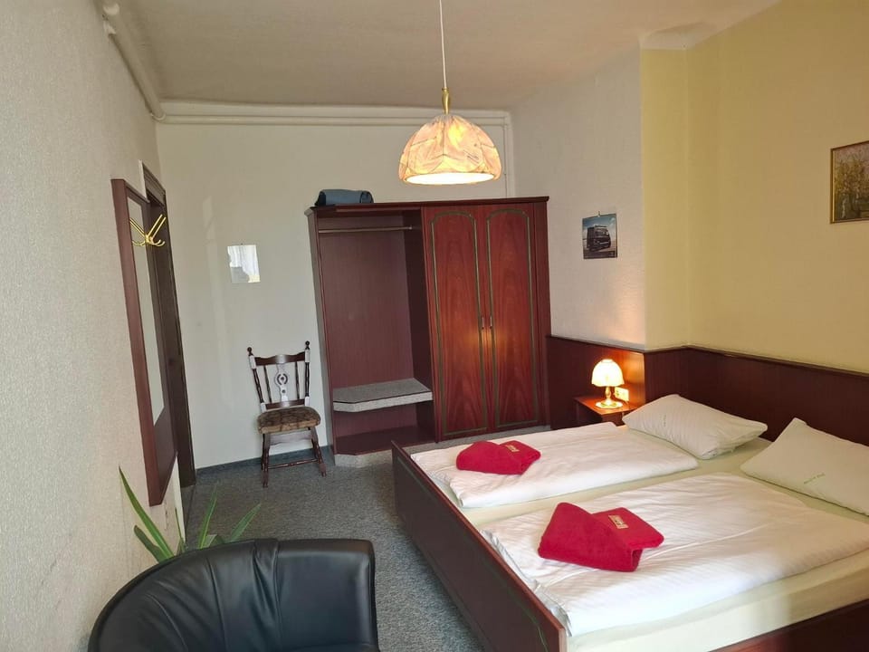 Bed, Photo of the whole room, Bedroom, towels, wardrobe