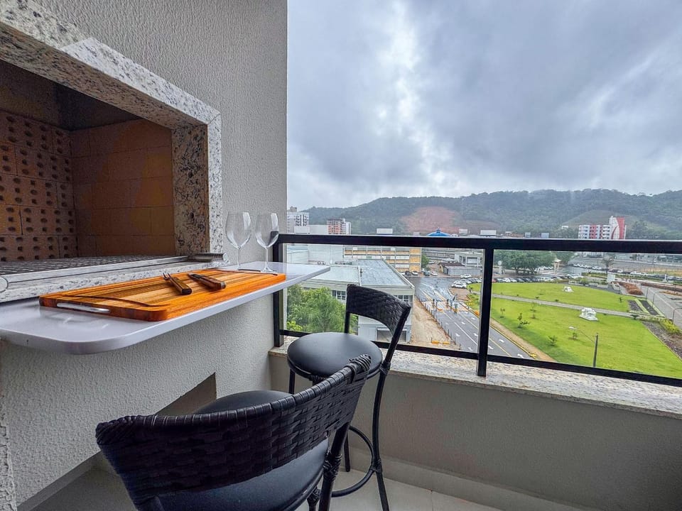 Flat moderno com churrasqueira próximo à Unifebe Apartment in Brusque