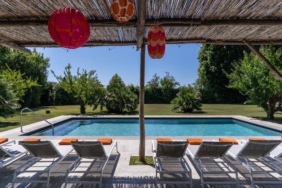 Garden, Garden view, Swimming pool, sunbed