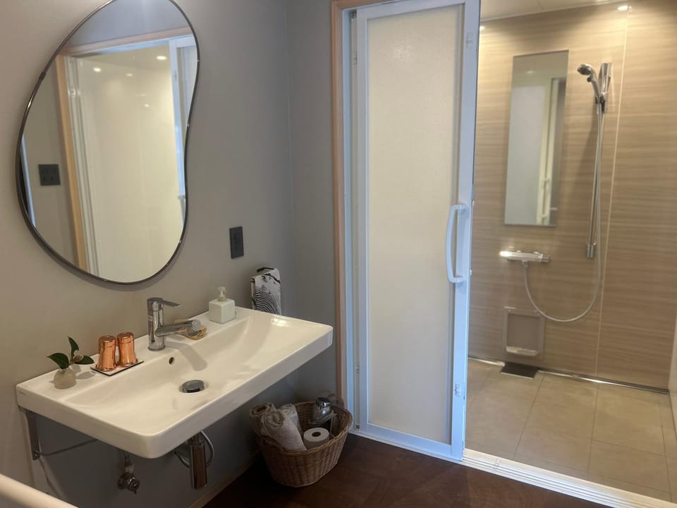 Shower, Toilet, Bathroom, Facility for disabled guests, towels, acessibility