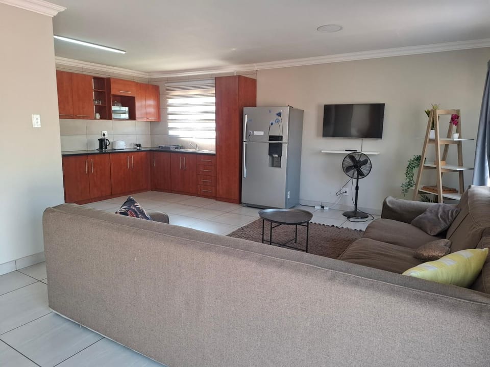 Living room, kitchen