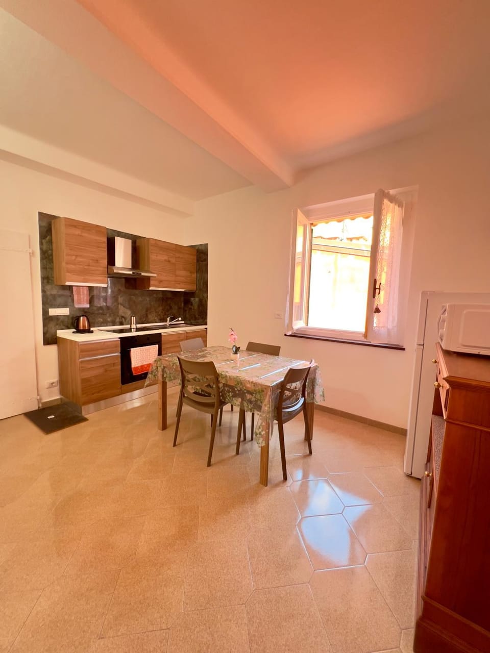 Kitchen or kitchenette, Dining area, oven, stove