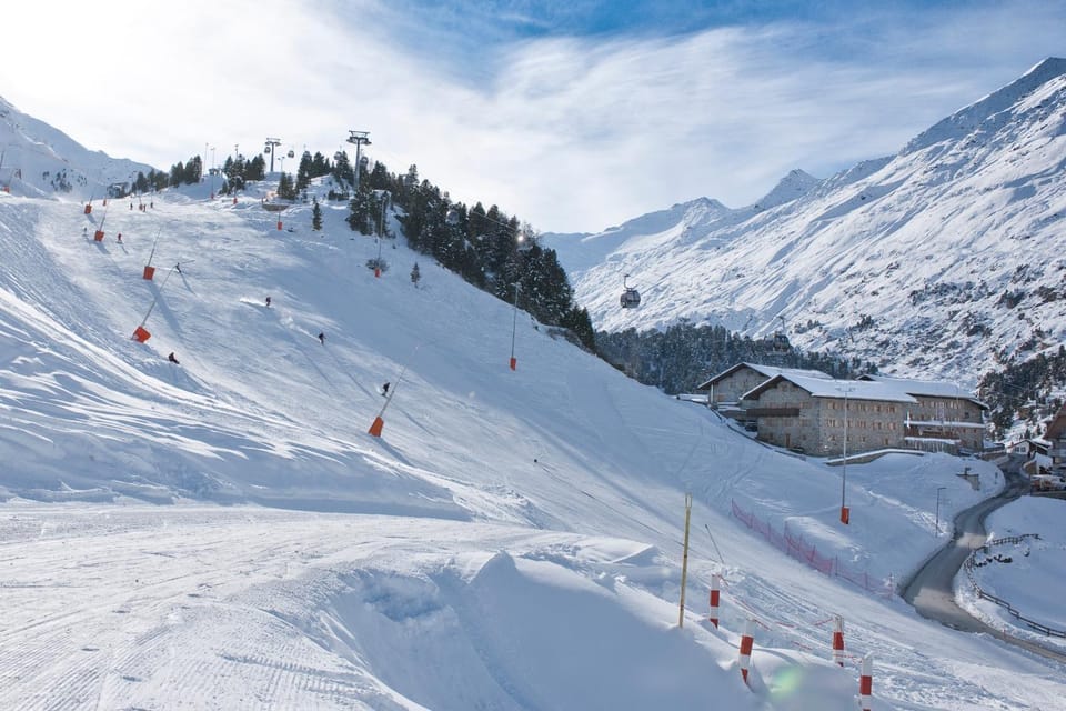 Natural landscape, Winter, Skiing, Mountain view