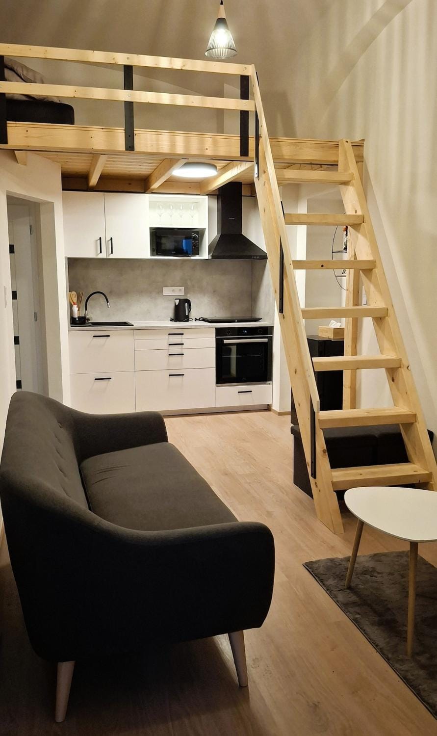 Kitchen or kitchenette, Living room