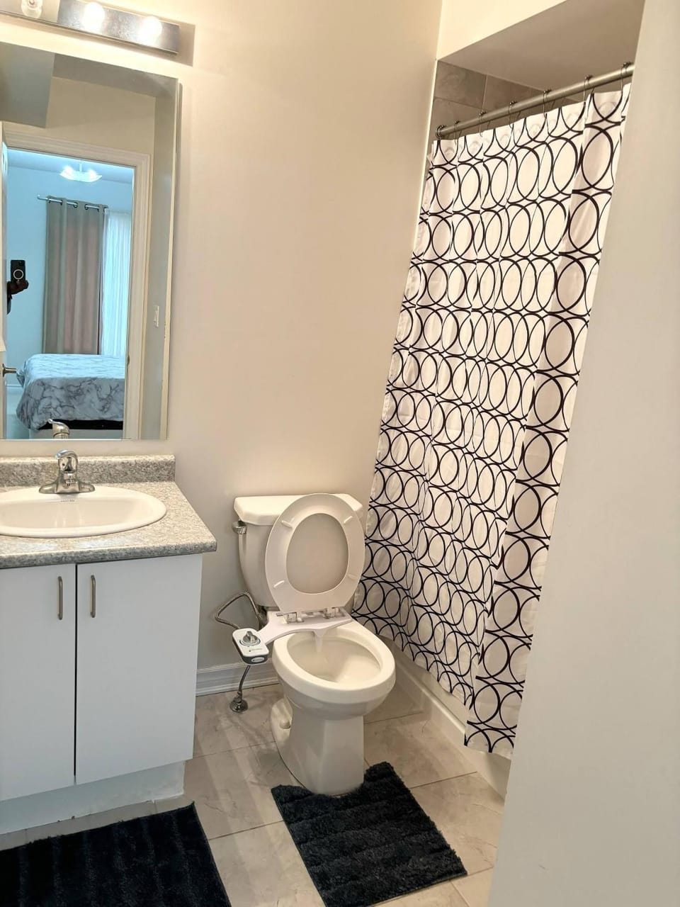 Toilet, Bed, Bathroom, Bedroom