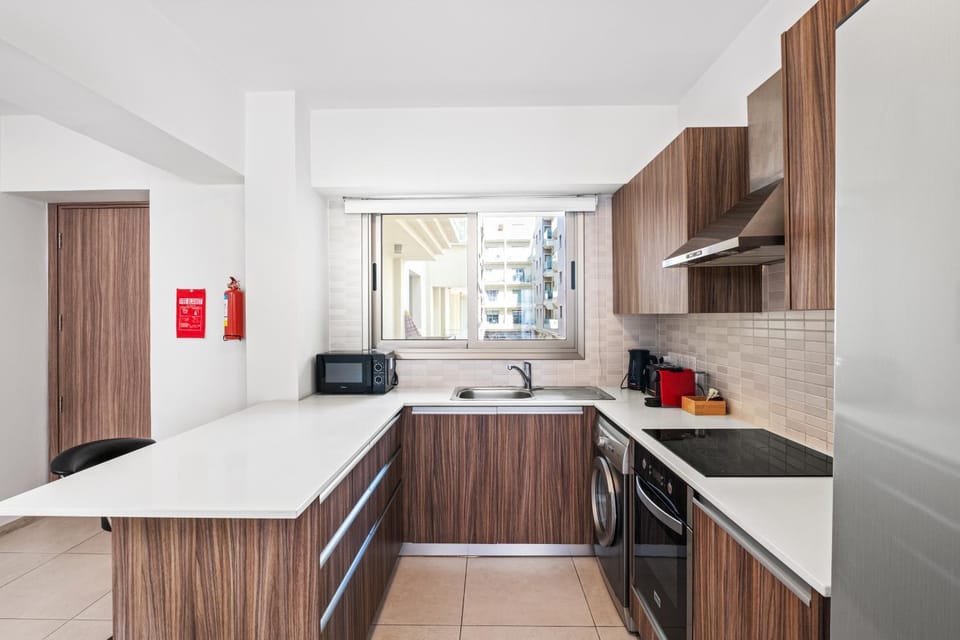Kitchen or kitchenette, oven, stove, toaster