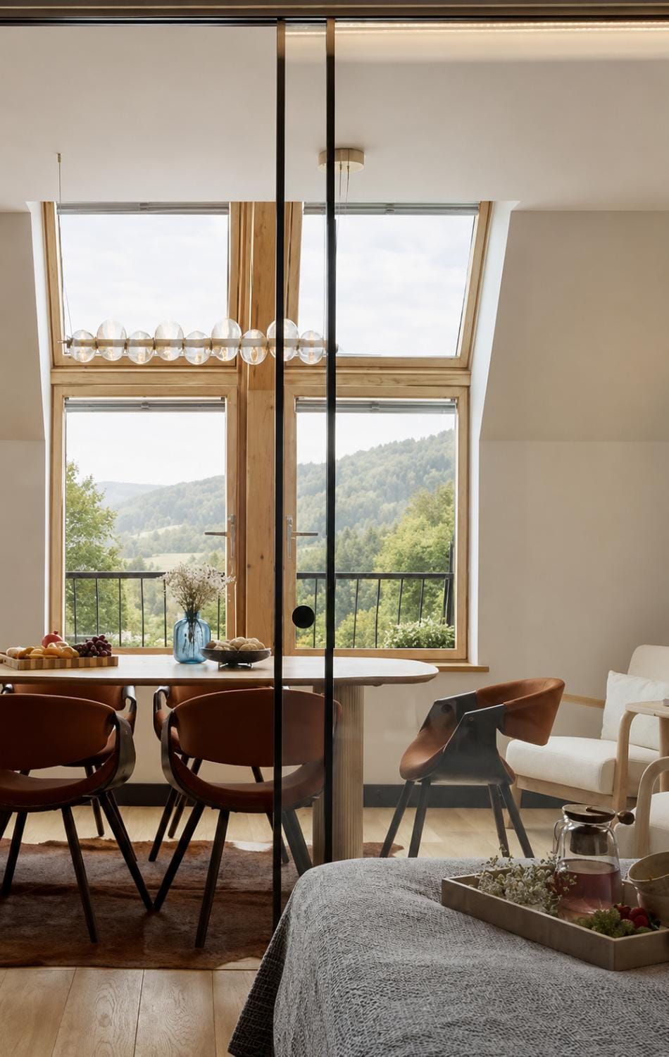 Day, View (from property/room), Living room, Dining area, Mountain view
