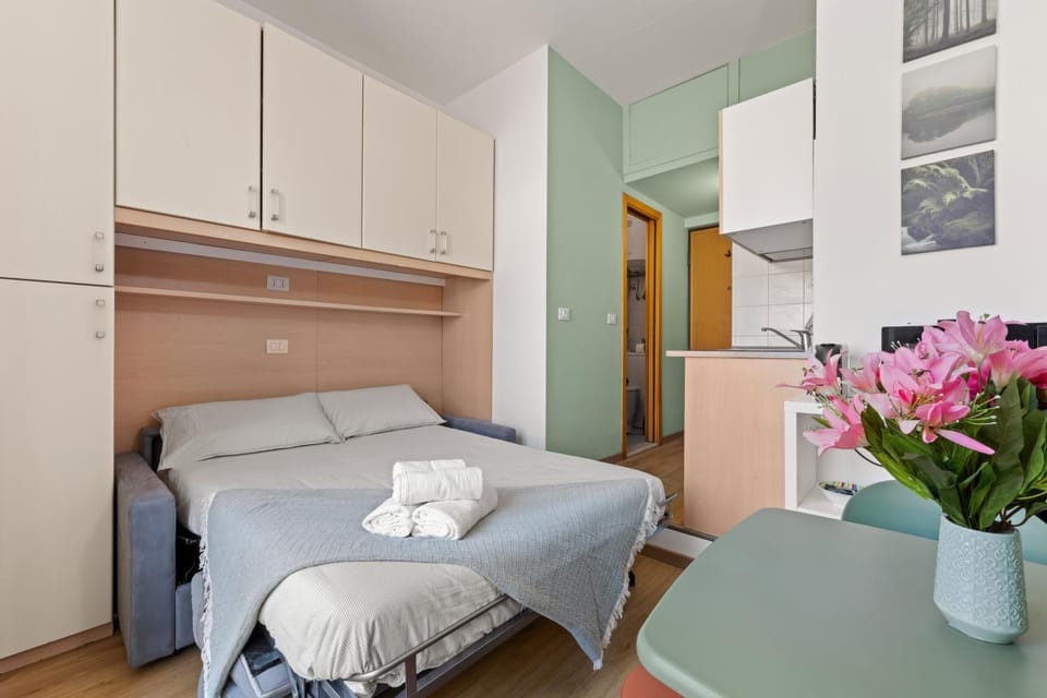 Bed, Kitchen or kitchenette, Living room, Photo of the whole room, Seating area, Bedroom, heating, internet, towels, wardrobe, air conditioner