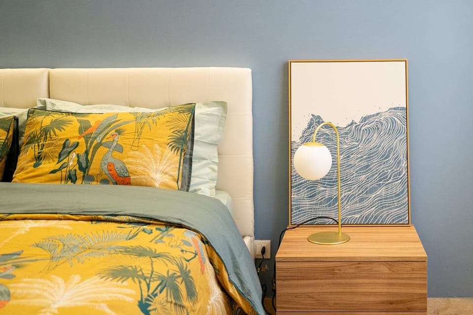 Bed, Decorative detail, Bedroom