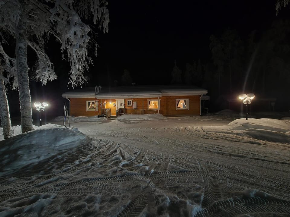 Property building, Night, Natural landscape, Winter