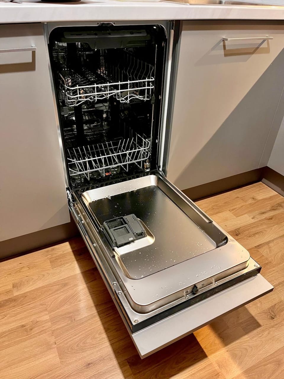 Kitchen or kitchenette, dishwasher