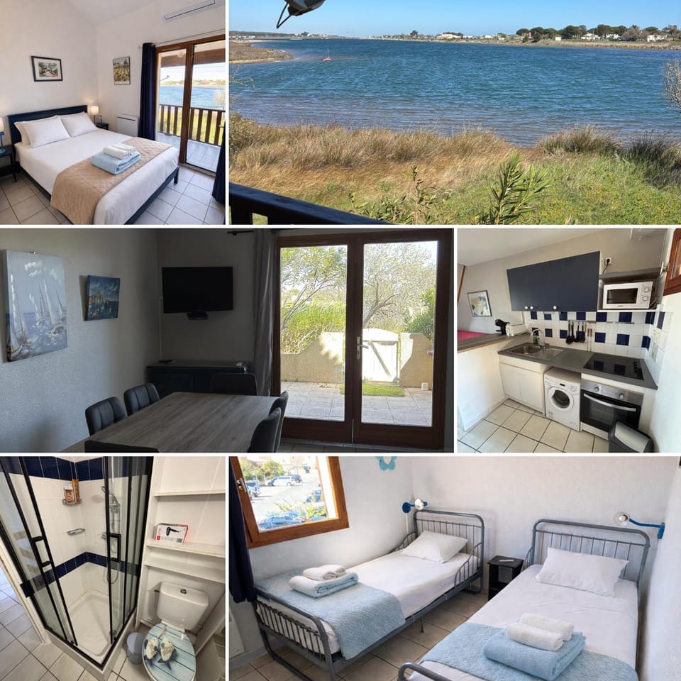 Bed, Natural landscape, Photo of the whole room, Bedroom, Lake view, River view, towels