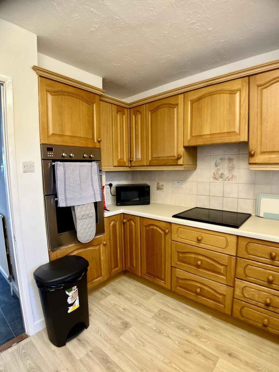 Kitchen or kitchenette, stove, toaster