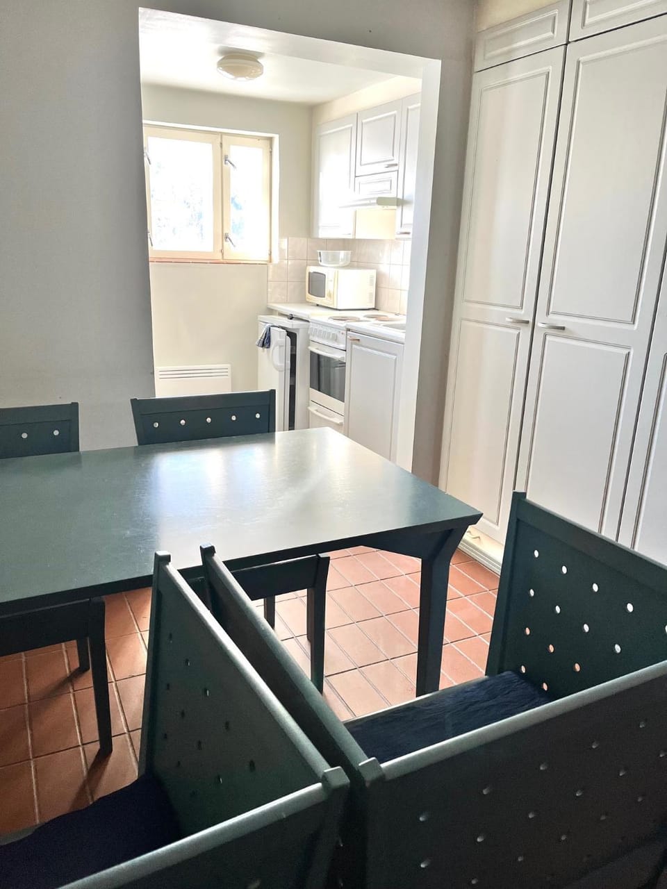 Kitchen or kitchenette, Dining area, oven, stove
