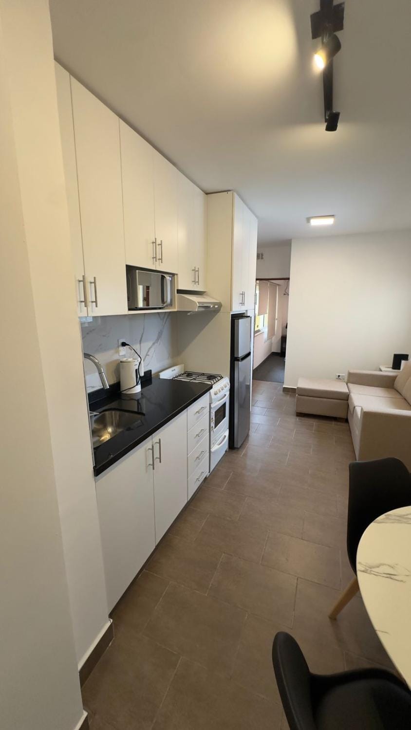 Kitchen or kitchenette, oven