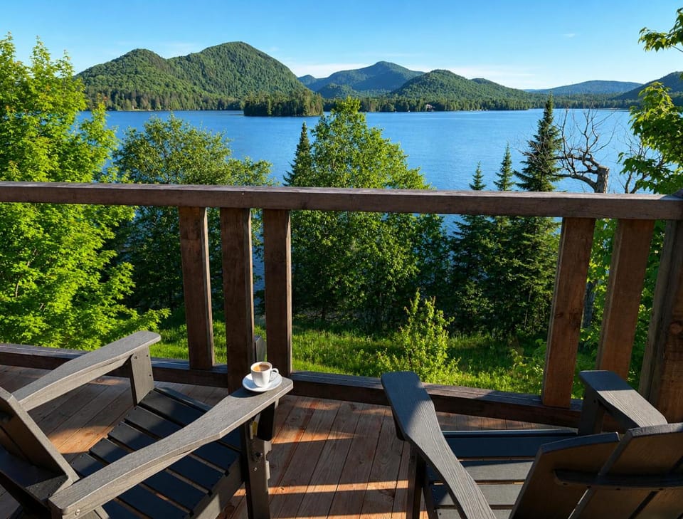 Spring, Day, Natural landscape, View (from property/room), Balcony/Terrace, Lake view, Mountain view
