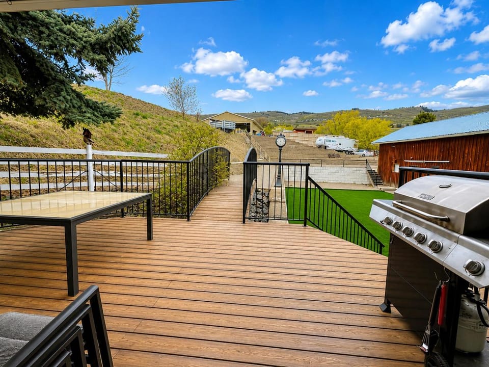 Spacious Vernon Retreat with Game Room, BBQ Patio and Turf Yard House in Vernon