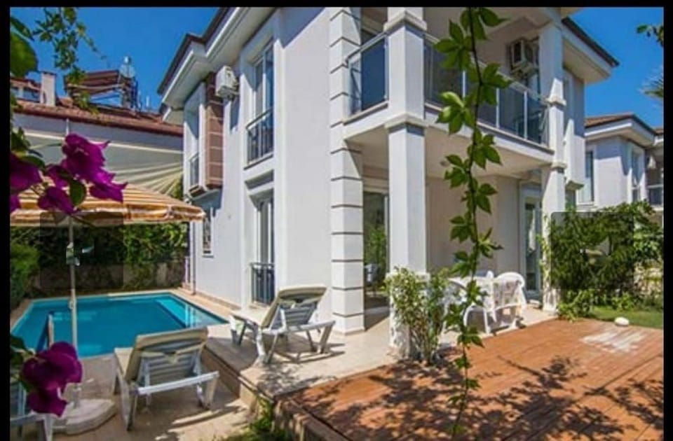 Property building, Patio, Day, Garden, Swimming pool, sunbed