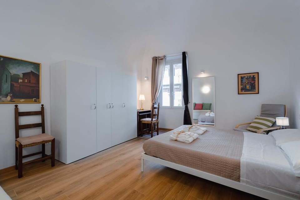 Bed, Photo of the whole room, Bedroom, towels, wardrobe