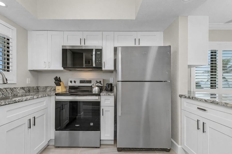 Kitchen or kitchenette, microwave, oven, stove, kitchen