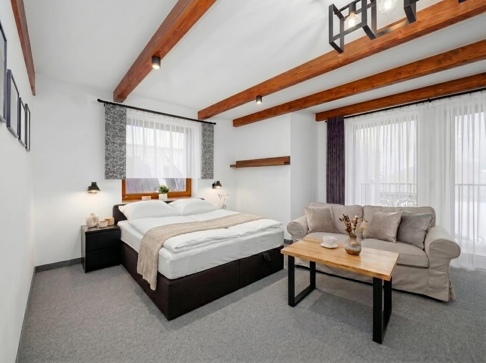 Bed, Living room, Photo of the whole room, Seating area, Bedroom