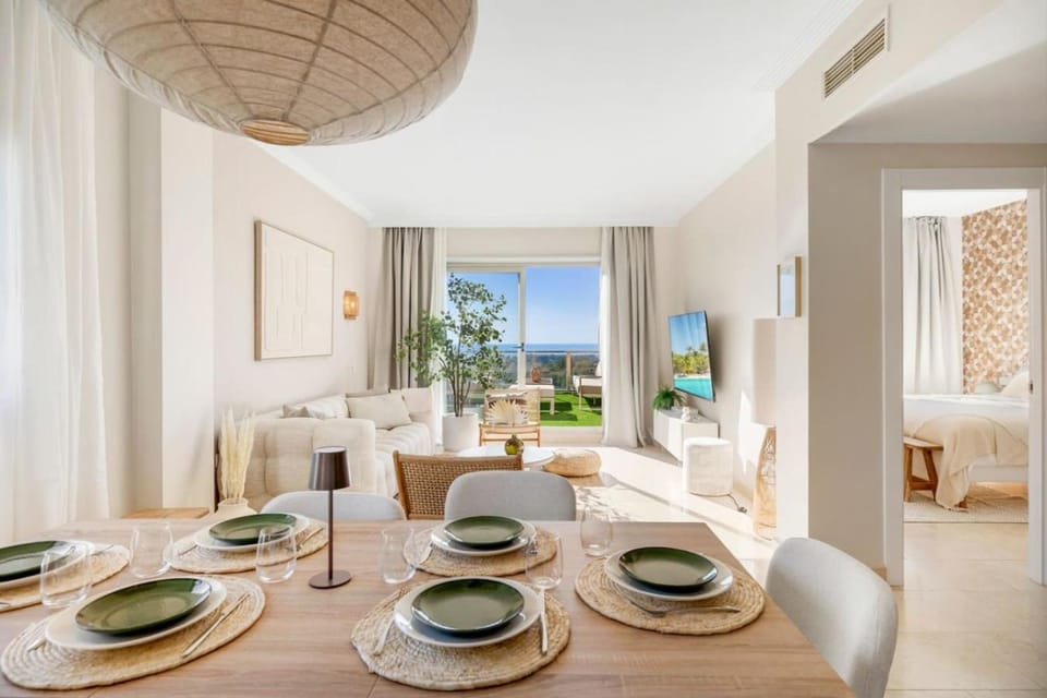 Living room, Seating area, Dining area, Sea view, air conditioner