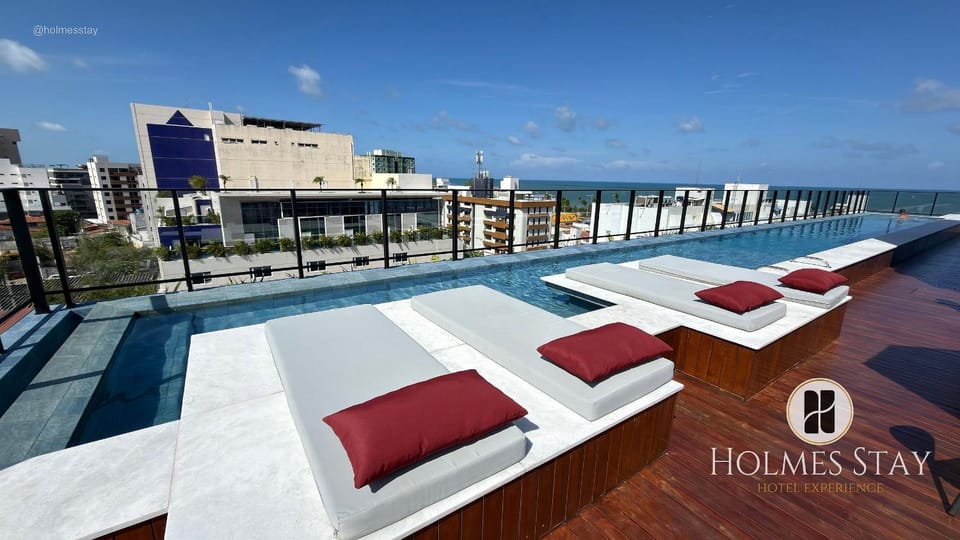 View (from property/room), Pool view, Sea view, sunbed