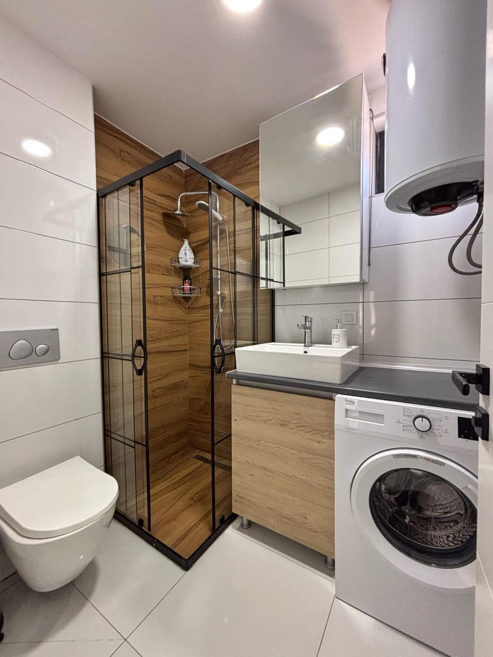 Shower, Toilet, Bathroom, washing machine