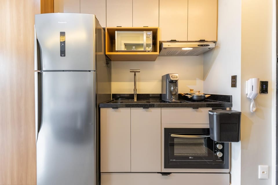 Kitchen or kitchenette, oven, stove