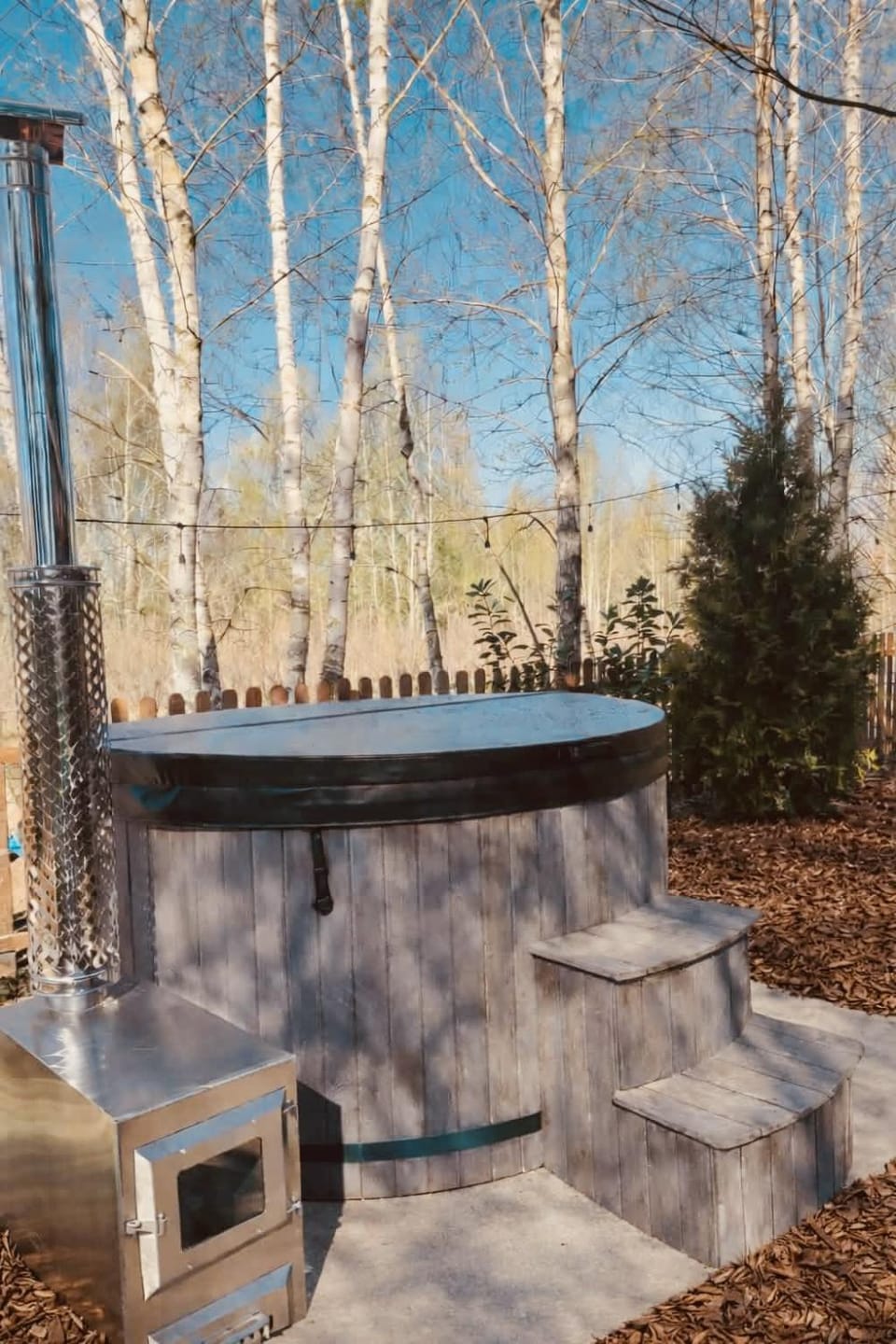 Domek Na Wyłączność Z Prywatnym Ogrodzeniem w Cenie Sauna i Jacuzzi Rowery Grill Pyszne Śniadania Blisko Suntago Stan Spokoju Tu i Teraz Wdech i Wydech House in Masovian Voivodeship