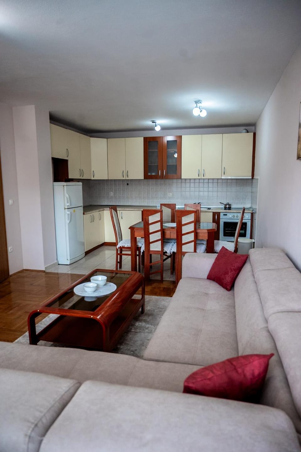 Kitchen or kitchenette, Living room, Dining area
