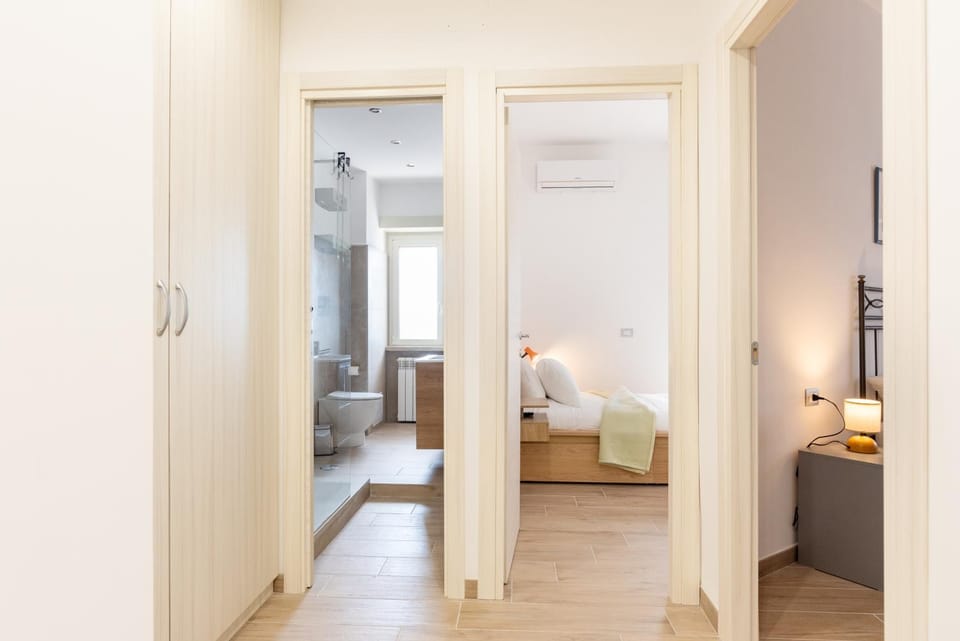 Bed, Photo of the whole room, Bedroom, towels, wardrobe, air conditioner