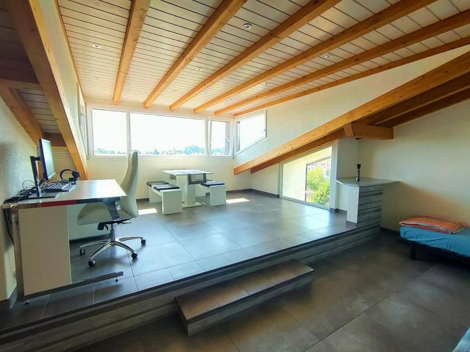 Charming attic with view on lake, Alps and castle Apartment in Neuchâtel, Switzerland